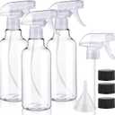 3 Pack Plastic Spray Bottles Empty Spray Bottle 10oz/300ml Heavy Duty Spraying Bottles Mist/Stream Water Bottle for Cleaning Solutions, Essential Oils, Hair (clear)