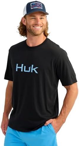 HUK Men's Performance Fishing Logo Tee, Short Sleeve, Quick-Dry XXL
