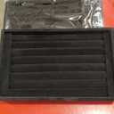 4 Pack Velvet 7 Slots Ring Earrings Showcase Trays Holder Drawer Insert Jewelry Display Organizer