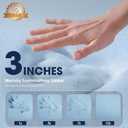 VALUXE 3 Inch Gel Memory Foam Mattress Topper Queen Size High Density Cooling Pad Pressure Relief Bed Topper (with Removable & Washable Bamboo Cover)