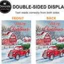 3 x Doncida 3 Pack Happy Halloween Thanksgiving Christmas Garden Flag 12x18 inch Double Sided Burlap Pumpkin Welcome Fall Holiday Small Yard Flag for Outside Decoration