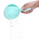 Detachable Tear-Free Waterfall Baby Rinse Cup, Shampoo Flusher for Hair Bathing (Green)