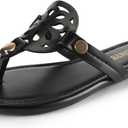 DREAM PAIRS Women's Flip Flops Comfortable Soft Cushion Slide Slip on Summer Beach Thong Flat Sandals, Size 9