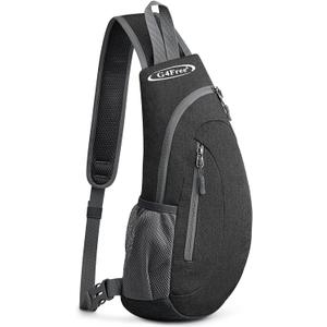 G4Free Sling Bag for Men Women, Small Crossbody Backpack Lightweight Chest Shoulder Bags for Travel, Outdoor and Sports (Dark Grey)