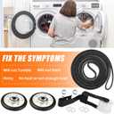 4392065 Dryer Repair Kit with 341241 Dryer Belt 691366 Idler Pulley 349241T Drum Roller Replacement for Whirlpool Kenmore Maytag Amana Dryer Parts, Replaces AP6010582 WP691366 AP3131942, wed4815ew1