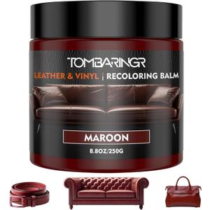 Leather Recoloring Balm Leather Repair Kit for Furniture Leather Dye for Furniture Car Seats Shoes Repair Leather Dye for Scratched and Faded Leather - Maroon