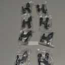 HOMOTEK 8 Pack Hinge Pin Black Door Stopper,Adjustable Deluxe Heavy Duty Door Stopper 2-1/2"x1-3/4,with Black Rubber Bumper Tips