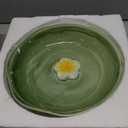 Light Green 11.8 Inch Decorative Ceramic High-Temperature Fired Wild Bird Bath Bowl/Feeder for Outdoor Garden, Bowl Only