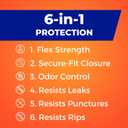 Hefty Ultra Strong 13 Gallon Trash Bags, Tall Kitchen Trash Bags 13 Gallon Size, Drawstring Closure, Continuous Odor Control, White, Citrus Twist Scent, 80 Bags