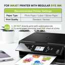 A-SUB 25 Sheets Vinyl Sticker Paper for Inkjet Printer - Glossy Printable Vinyl 8.5x11 Inch Waterproof Sticker Paper for DIY Any Decal You Like