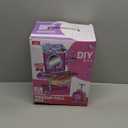 deAO 3 in 1 Toddler Vanity Makeup Table Girls Vanity & Suitcase Set with Fashion Accessories Pretend Play Travel Suitcase Fashion Beauty Set for Girls