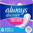 Always Discreet Adult Incontinence Pads for Women, Moderate Absorbency, Regular Length, Postpartum Pads, 198 CT (66 Count (Pack of 3))