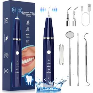 Plaque/Tartar Remover for Teeth, Dental Calculus Remover Teeth Cleaning Kit with LED Light & 5 Adjustable Modes