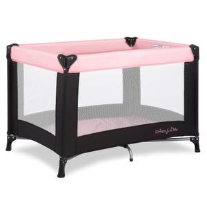 Dream On Me Nest Portable Baby Playard, Lightweight Foldable Travel Play & Nap Space with Carry Bag, Breathable Mesh Sides for Infants & Toddlers, Compact Indoor Outdoor Use, Pink