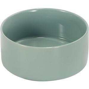SPUNKYJUNKY 28.7OZ Ceramic Dog and Cat Bowl, Modern Cute Weighted Food Water Bowl for Replacement Morandi Green (1 Pack)