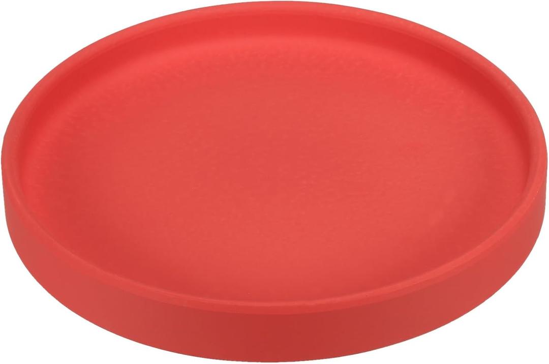PATIKIL 6 Inch Round Ceramic Plant Saucer, Plant Saucer Tray Flower Planter Drip Tray for Indoors Outdoors Patio Balcony, Red