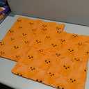 JXZYGMD Halloween Pillow Cover 18x18 Set of 2 Orange Ghost Pillow Covers Soft Plush Throw Pillows for Sofa Halloween Home Decor,  Orange, 18" x 18" (Pack of 2)