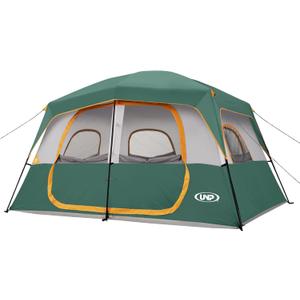 UNP 2-8 Person Tent, Portable Cabin Tent, Camping Tent 4-Person Easy Set Up, Waterproof with Top Rainfly for Outdoor Camping/Hiking