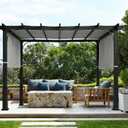 193" L x 105" W Replacement Sling Canopy with Ties(Gray) | JANCANOPY Sling Gazebo Compatible with Lowe's Garden Treasures 10 FT Pergola #S-J-110/TP15-048C,Other Same Size of Pergolas