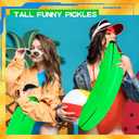 12 Pcs Large Inflatable Bananas Props 26 Inch Blow Up Banana Big Gaint Banana Bachelorette Party Game PVC Banana Balloon for Bridal Shower Engagement Summer Water Pool Toys (Green)