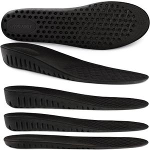 Ailaka Height Increase Insoles for Men Women, Honeycomb Shock Absorbing Cushion Insoles, Replacement Full Length Sports Shoe Height Inserts Height Elevation (Men 10.5-13.5 M/Women 12-15 M, Black, Heel Height: 3.5 Cm)