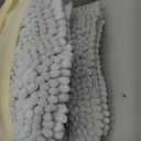 Non Slip Thick Shaggy Chenille Bathroom Rug Sets 2 Piece, Thickened Hot Melt Rubber Bottom Bath Mats for Bathroom, Bath Rugs Quick Dry Machine Washable for Shower (Spa Blue, 32"x20" Plus 17"x24")