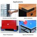 Solid Rubber Strips with Adhesive 1/8 (.125)" Thick X 2" Wide X 10'Long, Solid Rubber Sheet Rolls Self Adhesive for Anti-Slip, Anti-Vibration (2" X10'X1/8")