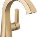 Delta Lineax Brushed Gold Bathroom Faucet 1 Hole, Single Hole Bathroom Sink Faucet for Vanity, Metal Push-Pop Drain Assembly, Champagne Bronze 562SH-CZMPU-DST