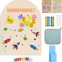 Magnetic Wall Decal for Kids, 40"x32" Magnetic Arch Chalkboard for Wall, Self Adhesive Wall Sticker Board, Peel and Stick Magnet Drawing Board for Playroom, Home, School Learning & Decor - Beige