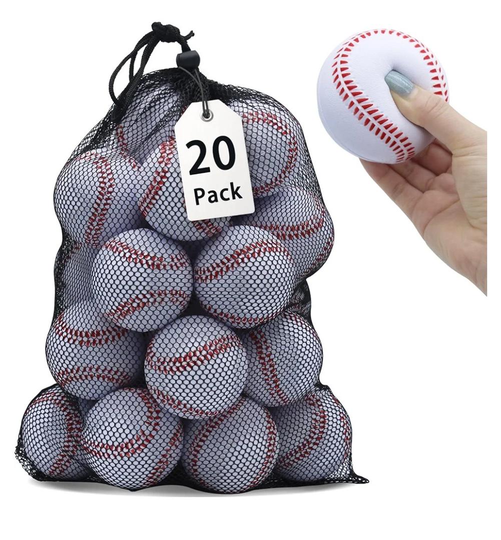 Magicorange Baseball,Foam Baseballs Training Baseballs Unmarked Practice Baseball for Hitting, Soft Toss, Batting, Fielding, Pitching