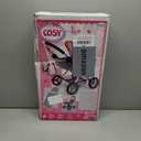 Bayer Dolls 4-in-1 Toy Baby Doll Pram Stroller Cosy Set - Dolls Up to 18" (Pink/Grey)
