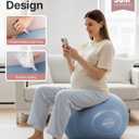 YOTTOY Anti-Burst Exercise Ball for Working Out, Yoga & Pregnancy, Extra Thick Workout Ball for Physical Therapy & Fitness