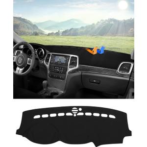 CARTIST Dashboard Cover Mat for 2011-2019 2020 2021 Jeep Grand Cherokee Accessories Dash Cover Suede Dash Mat Sunshade Glare UV Rays Protector (NOT for Jeep Cherokee & Grand Cherokee L)