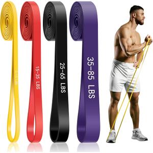 Resistance Bands for Working Out, 4-Level Pull Up Assistance Bands, Exercise Bands for Women & Men, Stretch Workout Bands for Full-Body Training, Fitness, Physical Therapy, Pull Up Bands at Home, Gym