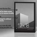 Americanflat 12x18 Poster Frame with Polished Plexiglass - Streamline Collection - Thin Border Picture Frame for Wall Display - Hanging Hardware Included - Black