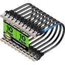 Cat6 Ethernet Cable 10Gbps 10 ft (10 Pack), UTP Ethernet Cable Cat 6, Flexible Bare Copper Cat6 Cable, Cat 6 Network Cable for Server, Data Center, Black