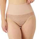Maidenform Women's High-Waisted Shapewear Underwear - Tummy Control Shaping Brief, Firm Control Panties (Pink Pirouette Lace)