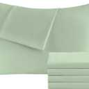 Pillowcases King 4 Pack, 20x36 Pillow Cases with Envelope Closure, Soft Plain Brushed Microfiber Covers Breathable Wrinkle-Resistant, Sage Green