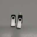 2 Pack 64GB USB Flash Drive USB 2.0 Thumb Drives Jump Drive Fold Storage Memory Stick Swivel Design - Black