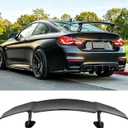 57inch GT Wing Rear Spoiler Glossy Black Universal Rear Spoilers Racing Lightweight Trunk Spoiler Height Adjustable,Compatible with BMW 3, Mustang,Corvette,Camaro,Hyundai