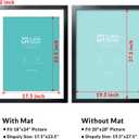 LaVie Home 20x28 Poster Frame Black, Display Pictures 18x24 with Mat or 20x28 Without Mat, Stable and Sturdy Picture Frame with Polished Plexiglass, Horizontal and Vertical Format of The Wall1 Pack