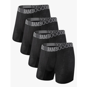 BAMBOO COOL Men's 360° Breathable Mesh Underwear Moisture-Wicking Boxer Briefs Cooling Performance, Multipack, Black, Size XXXL BAMBOO COOL Men's 360° Breathable Mesh Underwear Moisture-Wicking Boxer Briefs Cooling Performance, Multipack, Black, Size XXXL