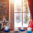 Sinmoe 9 Pcs Winter Wonderland Party Decorations 3D Snowflake Honeycomb Centerpieces for Table Winter Table Decorations for Holiday Birthday Baby Shower Party Supplies
