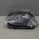 PRETTYGARDEN Women's 2025 Spring Fall Midi Dress Casual Long Sleeve V Neck Swiss Dot Pleated A Line Flowy Dresses (Black, Large)