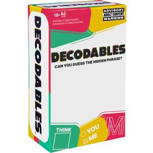 Spin Master Games, Decodables, A Hysterical Adult Party Game, Adult Card Game, Bachelorette Party Activity, 3-8 Players, for Ages 18 & Up, One Size