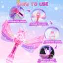 EagleStone Princess Bubble Wands for Kids, Bubble Machine for Toddlers, LED Light & Music Bubble Toys with 1 Li-ion Battery, Outdoor Easter Birthday Toys for Toddlers, 3 4 5 6 7 8 Year Old Girl Gifts