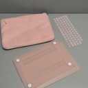 MOSISO Compatible with MacBook Air 13 inch Case 2025 2024 2023 2022 M4 A3240 M3 A3113 M2 A2681, Hard Shell&Sleeve Bag&Keyboard Skin&Webcam Cover&Screen Film for MacBook Air 13.6 inch, Chalk Pink