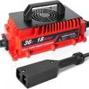 36 Volts 18 AMP Golf Cart Battery Charger 2-Pin D Style Plug Charger with Temperature Sensor Compatible with EZGO TXT Golf Carts (Lead Acid)