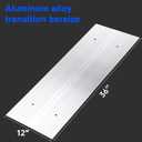 Zonon 2 Pcs Aluminum Door Threshold 12" W x 36" L Anti-Slip Floor Thresholds Strip Easy to Cut and Install for Flat Transition Saddle Low-Profile Doorways Sill