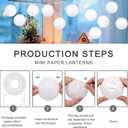 Hortsun 20 Pcs Chinese Japanese Paper Lanterns 3 Inches Decorative Hanging Ball Paper Lanterns Lamps for Wedding Birthday Party Shower Home Decorations(White)